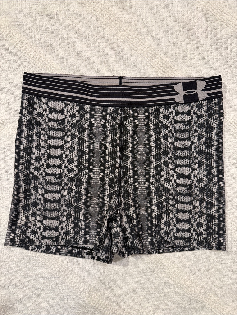 Under Armour Black & Gray Snake-Print Performance Boxer Briefs